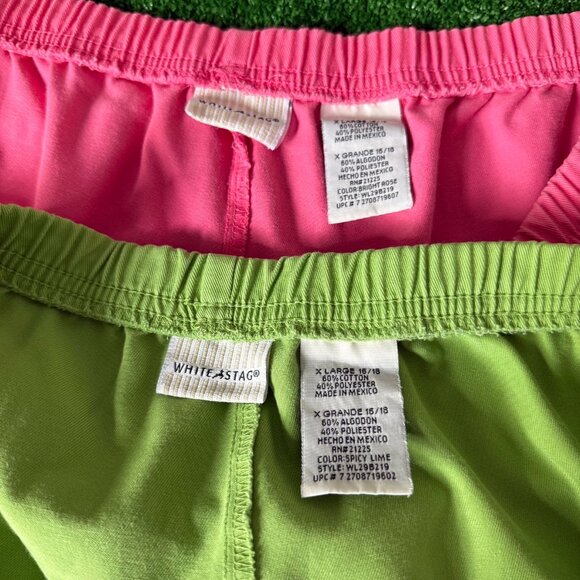 Links Edition MidRise Green Neon Casual Bermuda Shorts Golf Pants Size 10 - Picture 14 of 16